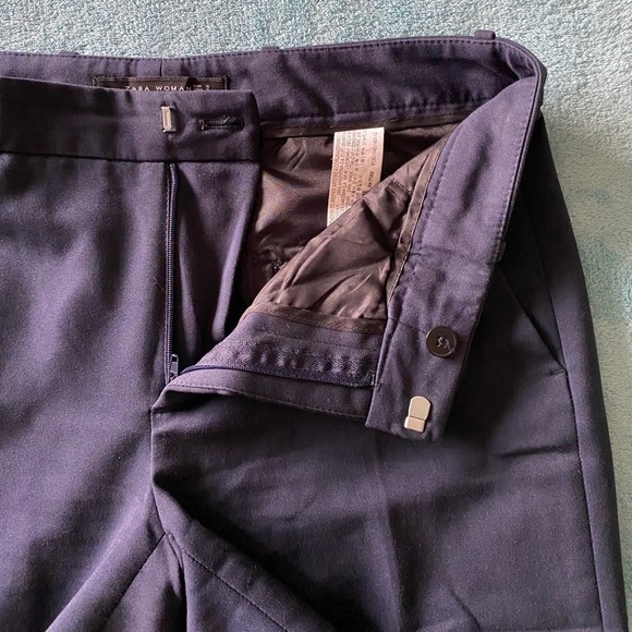 ZARA WOMAN-NAVY BLUE PANTS-SIZE SMALL - Picture 3 of 5